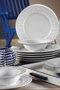 Hermia Vajilla de Porcelana SV24Y200 de 24 Piezas en Blanco